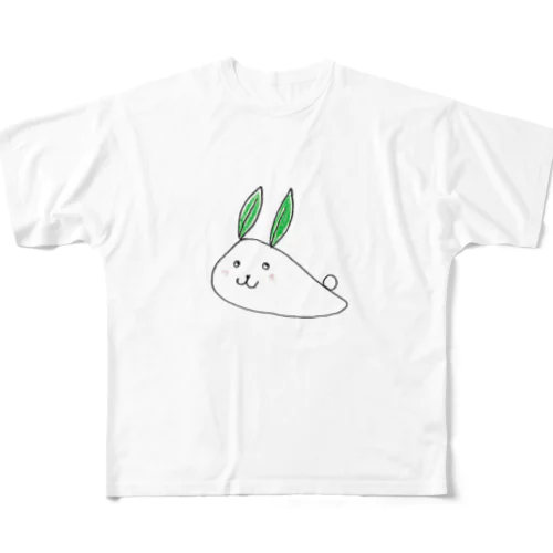[森図鑑] 笹うさぎ All-Over Print T-Shirt