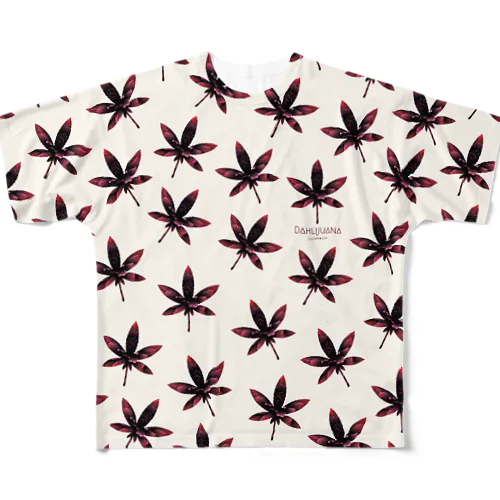 [ Culture Club ] Dahlijuana Oversized CutSaw All-Over Print T-Shirt