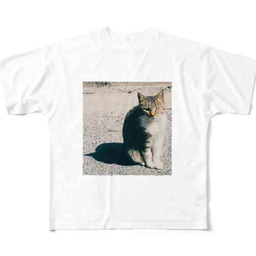 ねこ猫ネコ フルグラフィックTシャツ