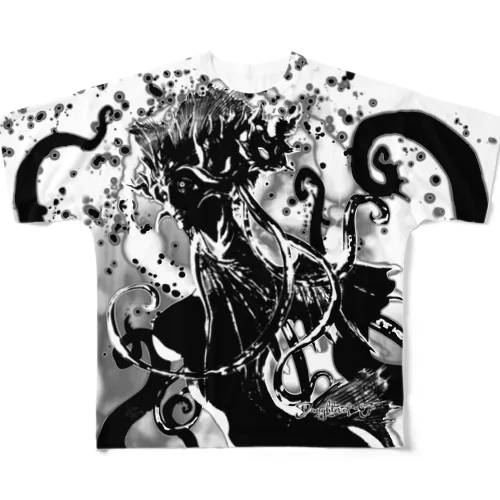 クティーラ（黒） All-Over Print T-Shirt