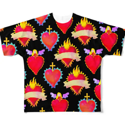 コラソンがいっぱい♥ All-Over Print T-Shirt