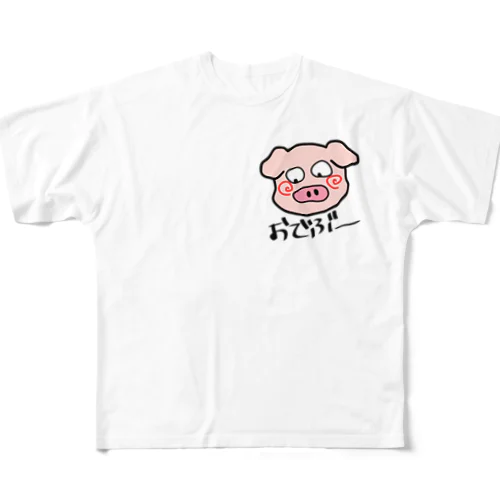 おでぶー フルグラフィックTシャツ