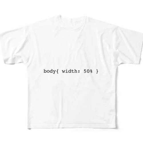 width50% フルグラフィックTシャツ