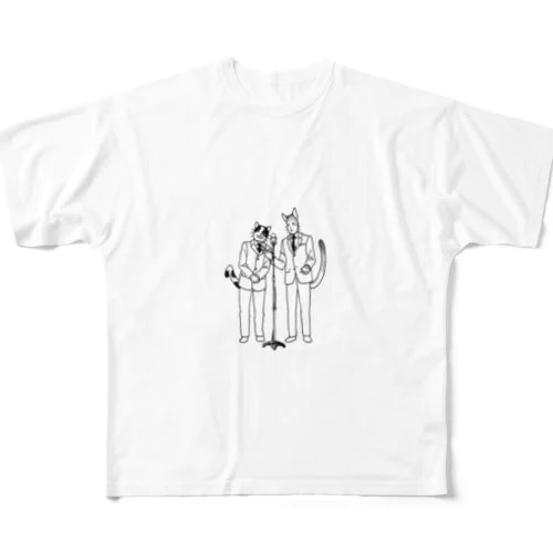 猫漫才 All-Over Print T-Shirt