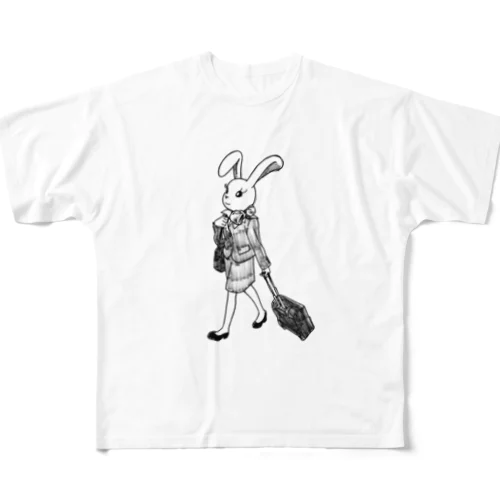 CAのウサ子 All-Over Print T-Shirt