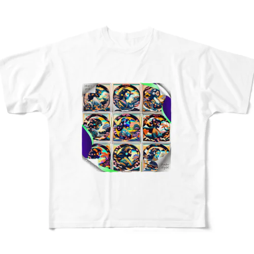 浮世絵パンクシティgirls All-Over Print T-Shirt