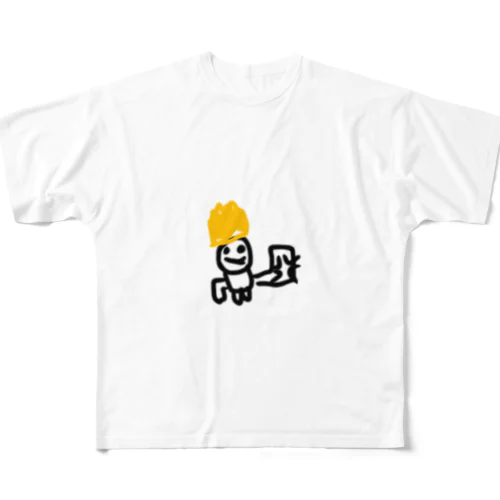 ムキムキの王さま フルグラフィックTシャツ