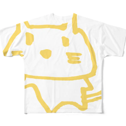 #ネコT　ゆる猫 フルグラフィックTシャツ