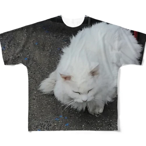 自転車屋のけむけむ猫 フルグラフィックTシャツ