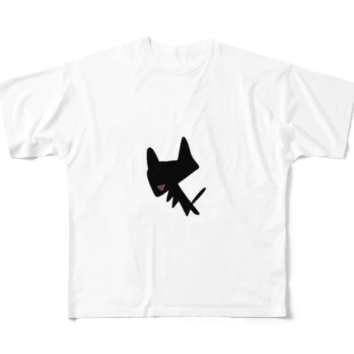 影武者黒子犬 フルグラフィックTシャツ