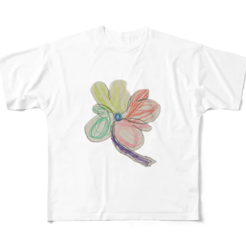 【世界にひとつ確定】子どもの絵　よつばのクローバー All-Over Print T-Shirt