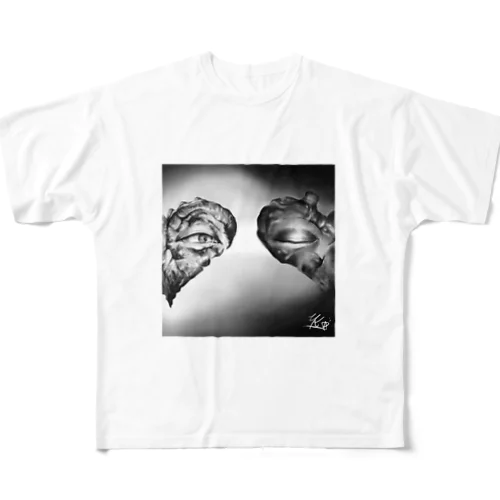 人wo見te知tterutsumoり All-Over Print T-Shirt