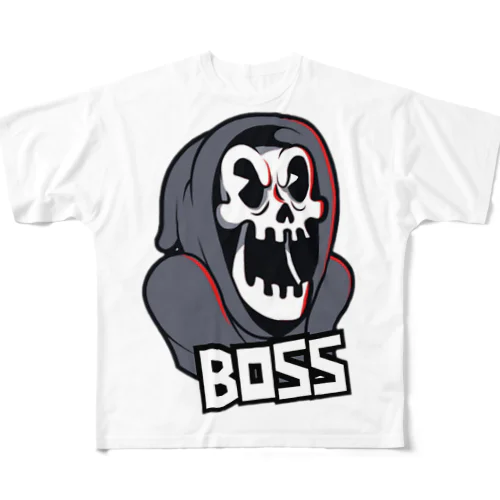 BOSS スカル フルグラフィックTシャツ