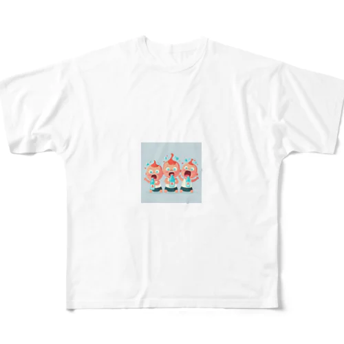 三つ子ドリンカーズ フルグラフィックTシャツ