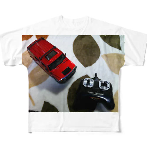 ラジコン自動車アカー 풀그래픽 티셔츠