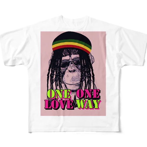 ONE LOVE ONE WAY フルグラフィックTシャツ