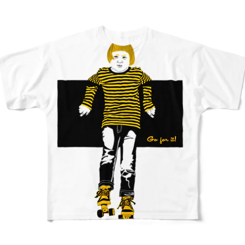 スケートちゃん All-Over Print T-Shirt