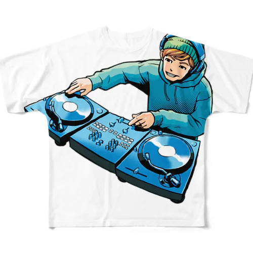 DJイラスト All-Over Print T-Shirt