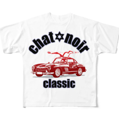 chat noir classic series car フルグラフィックTシャツ