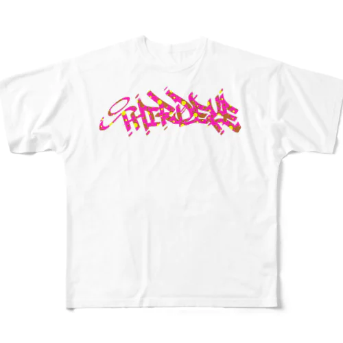 third eye pink T 풀그래픽 티셔츠