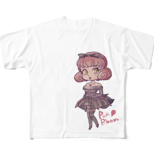 ピンクブルームちゃん フルグラフィックTシャツ