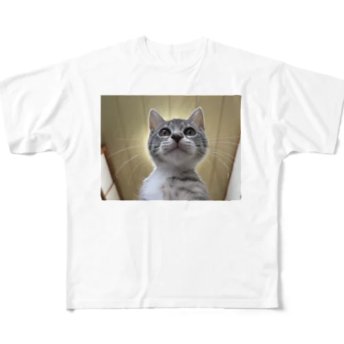 保護猫ベジータ　神 All-Over Print T-Shirt