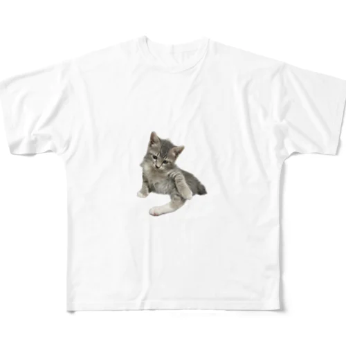 少し眠たげなベジータくん All-Over Print T-Shirt