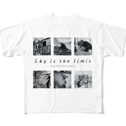 【公式グッズ2】ボロ別荘DIYリフォーム Sky is the limit ver. フルグラフィックTシャツ