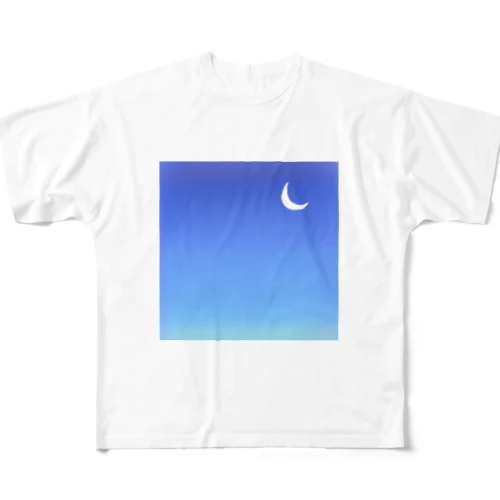 夜空と三日月 All-Over Print T-Shirt