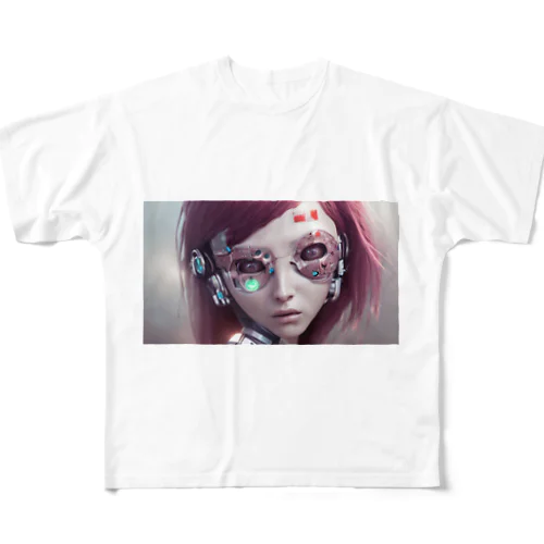 サイボーグの少女 All-Over Print T-Shirt