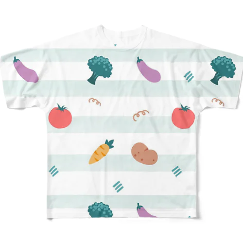 野菜 フルグラフィックTシャツ
