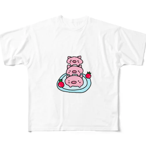 可愛いお料理 フルグラフィックTシャツ