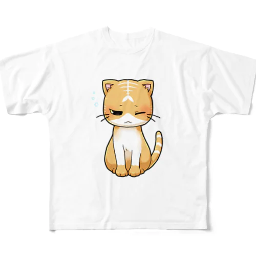 眠たいほっけにゃん フルグラフィックTシャツ