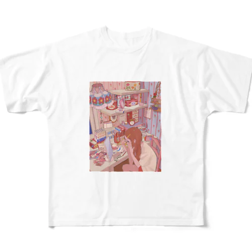 メイクする可愛いJK All-Over Print T-Shirt