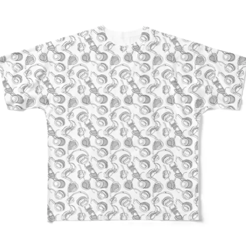 ヘッドフォンTシャツ All-Over Print T-Shirt