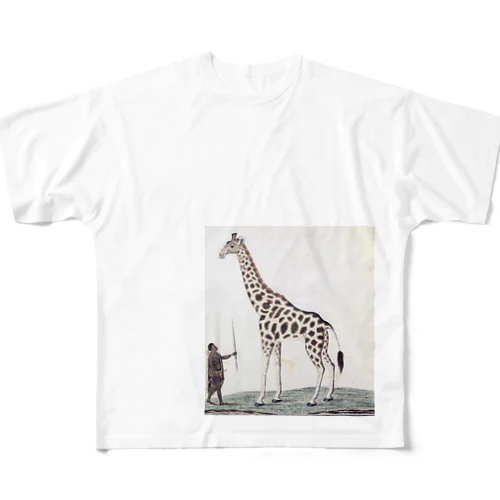 キリン（Giraffa Camelopardalis）、ロバート・ジェイコブ・ゴードン、1779年 フルグラフィックTシャツ