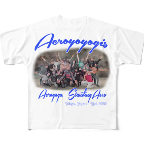 Acroyoyogis Group Shot All-Over Print T-Shirt