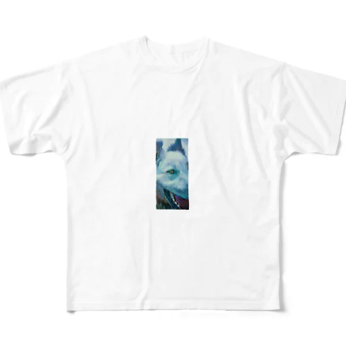 ホアイトシェパードドアップ All-Over Print T-Shirt