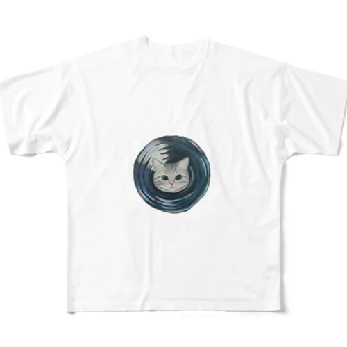 にゅるとんにゃん All-Over Print T-Shirt