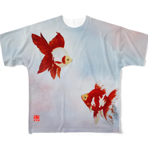 【金魚】琉金～雲竜の関～ All-Over Print T-Shirt