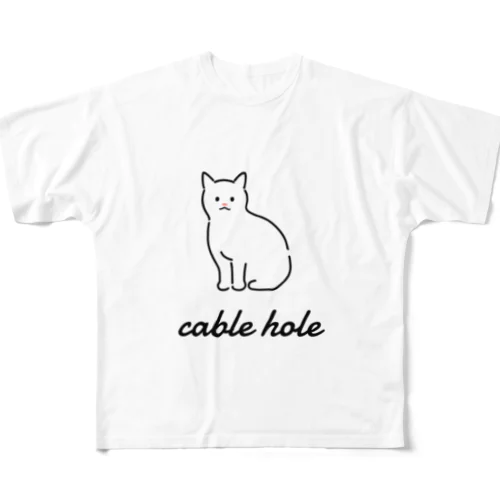 cable hole フルグラフィックTシャツ