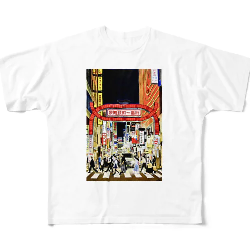 歌舞伎町 All-Over Print T-Shirt