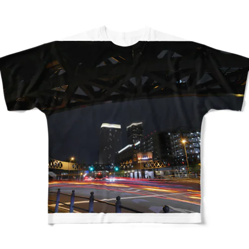 光跡 - Junction Light trail - フルグラフィックTシャツ