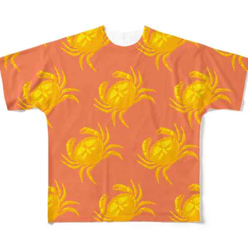 【YELLOW&PINK】KINBACRAB(緊縛蟹)  All-Over Print T-Shirt