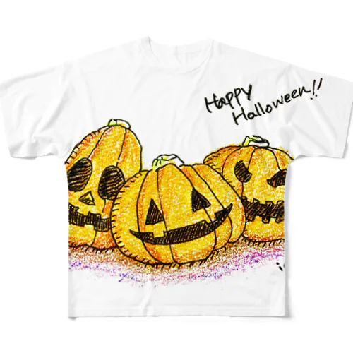 ハロウィン フルグラフィックTシャツ