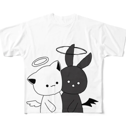 こむぎ&ぽむ（むにっ） All-Over Print T-Shirt