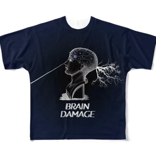 No.001 BRAIN DAMAGE All-Over Print T-Shirt