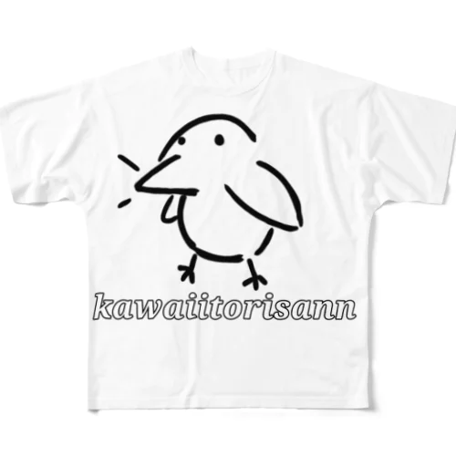 Kawaiitorisann フルグラフィックTシャツ