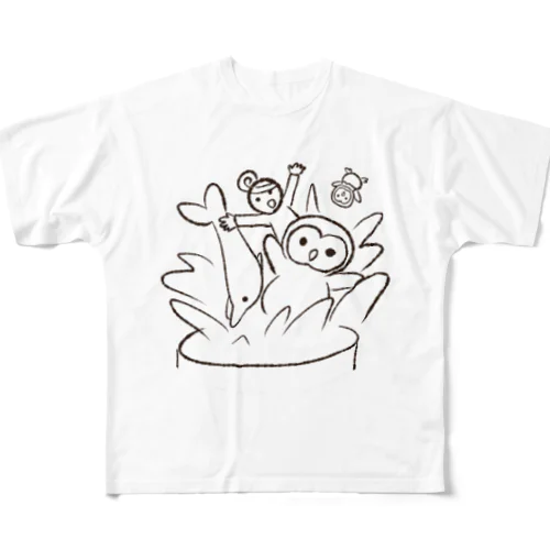 みいちゃんとふくちゃん02 All-Over Print T-Shirt