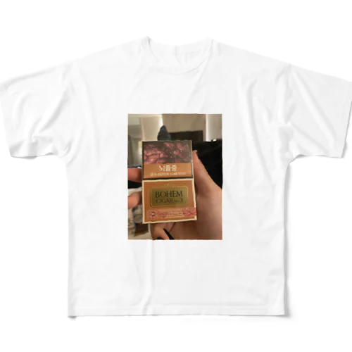 喫煙 フルグラフィックTシャツ